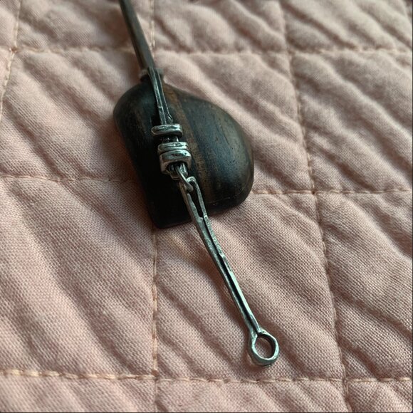 Anne Marie Chagnon signed brutalist mixed medium necklace - Picture 6 of 11